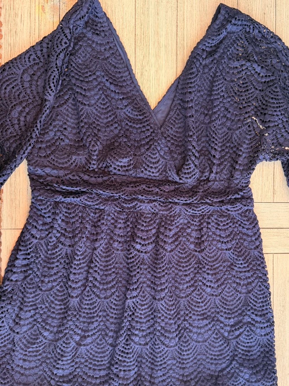 Lily Pulitzer Navy Parigi Dress, eyelit lace , size XL
